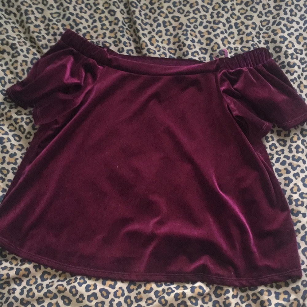 Burgundy off the shoulders